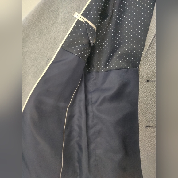 EXPRESS PHOTOGRAPHER FITTED men Blue soft style suit Jacket Blazer size 36s - Picture 5 of 11